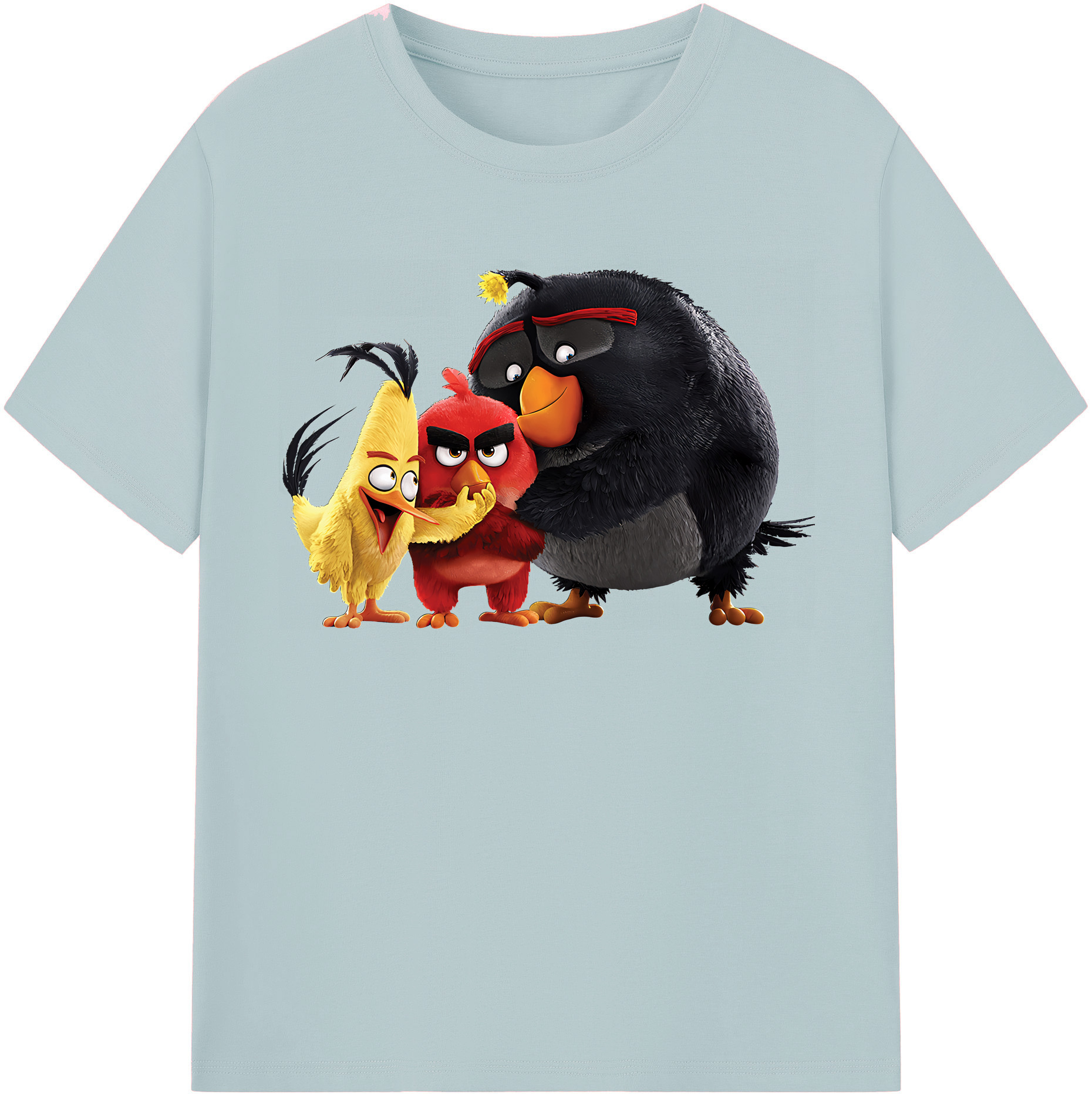 （画像用） Angry Birds アングリーバード 綿100％半袖Tシャツ（フロントプリント）
